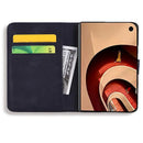 iPhone Duo Calf Texture Flower Wallet Wrist Strap Case