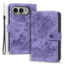 iPhone Duo Cherry Blossom Cat Leather Case