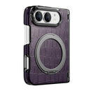 iPhone Duo Crocodile Leather Hinge Kickstand Case