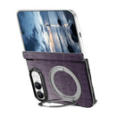 iPhone Duo Crocodile Leather Hinge Kickstand Case