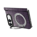 iPhone Duo Crocodile Leather Hinge Kickstand Case