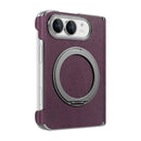 iPhone Duo Dual-Hinge Leather Magnetic Kickstand Case