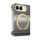 iPhone Duo Electroplated Leather Ring Kickstand Case