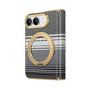 iPhone Duo Electroplated Leather Ring Kickstand Case