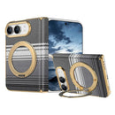 iPhone Duo Electroplated Leather Ring Kickstand Case