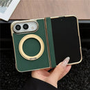 iPhone Duo Electroplated Litchi Rotating Kickstand Case