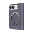 iPhone Duo Fine Grid Leather Magnetic Ring Case