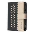 iPhone Duo Floral Imprinted RFID Wallet Case