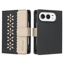 iPhone Duo Floral Imprinted RFID Wallet Case