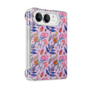 iPhone Duo Floral Leather Dual-Axis Shockproof Case