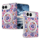 iPhone Duo Floral Leather Rotating Kickstand Case