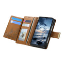 iPhone Duo Floral Leather Zipper Wallet Case