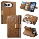 iPhone Duo Floral Leather Zipper Wallet Case