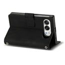 iPhone Duo Hand Strap Leather Wallet Stand Case
