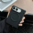iPhone Duo Lychee Leather Magnetic Hinge Case