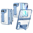 iPhone Duo Magnetic Hinge Electroplated PC Phone Cover with Tempered Glass