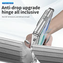 iPhone Duo Magnetic Hinge Electroplated PC Phone Cover with Tempered Glass