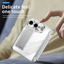 iPhone Duo Magnetic Hinge Electroplated PC Phone Cover with Tempered Glass