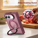 iPhone Duo Metal Lens Frame Ring Kickstand Case