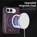 iPhone Duo Silicone Leather Magnetic Kickstand Case