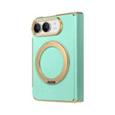 iPhone Duo Velvet Texture Leather Dual-Axis Case