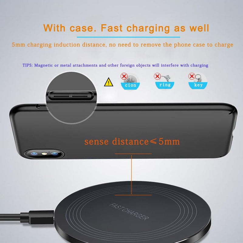 iPhone Fast Wireless Charger Compatible Samsung Galaxy S24 S23 S22 S21 S20 FE Wireless Charger - Gorilla Cases