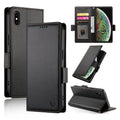 iPhone XS Max 7/8 Plus Side Buckle Magnetic Frosted Leather Phone Case