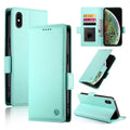 iPhone XS Max 7/8 Plus Side Buckle Magnetic Frosted Leather Phone Case