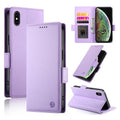 iPhone XS Max 7/8 Plus Side Buckle Magnetic Frosted Leather Phone Case