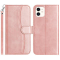 iPhone X/XR/XS/11/12 Series Dual - Folded S - shape Leather Phone Case