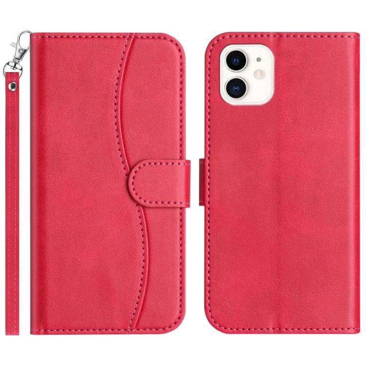 iPhone X/XR/XS/11/12 Series Dual - Folded S - shape Leather Phone Case