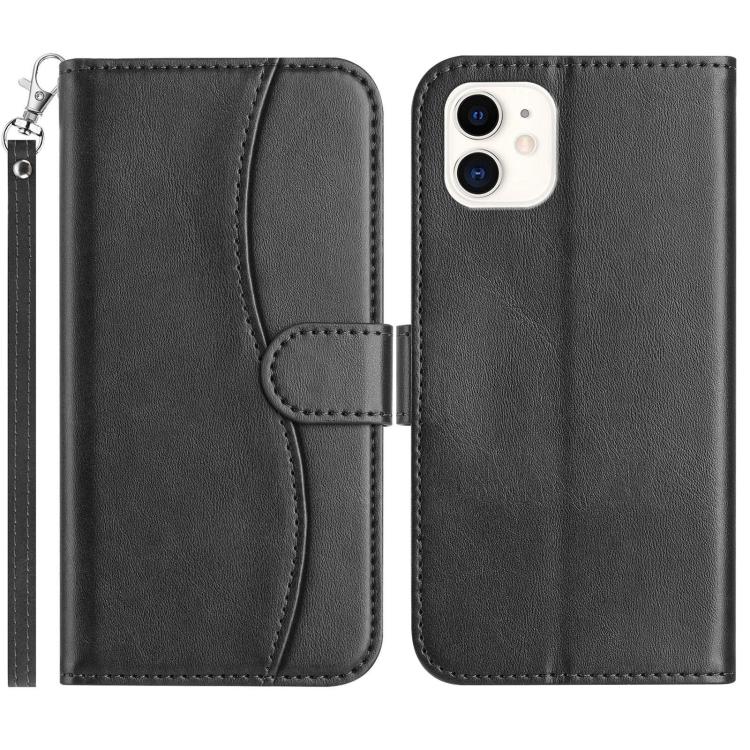 iPhone X/XR/XS/11/12 Series Dual - Folded S - shape Leather Phone Case