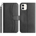 iPhone X/XR/XS/11/12 Series Dual - Folded S - shape Leather Phone Case