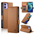 iPhone X/XS/XR/12 mini or iPhone 11 Side Buckle Magnetic Frosted Leather Phone Case