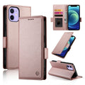 iPhone X/XS/XR/12 mini or iPhone 11 Side Buckle Magnetic Frosted Leather Phone Case