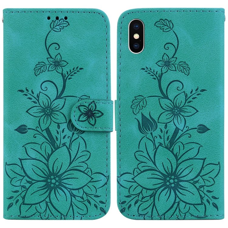 Lily Embossed Leather Phone Case, For iPhone 12 mini, For iPhone 11 Pro Max