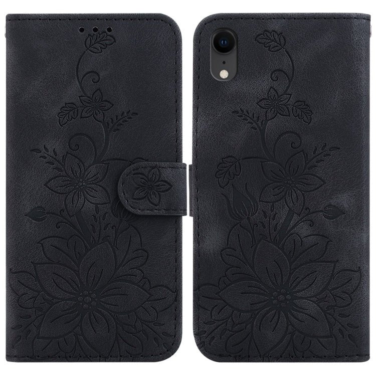 Lily Embossed Leather Phone Case, For iPhone 12 mini, For iPhone 11 Pro Max