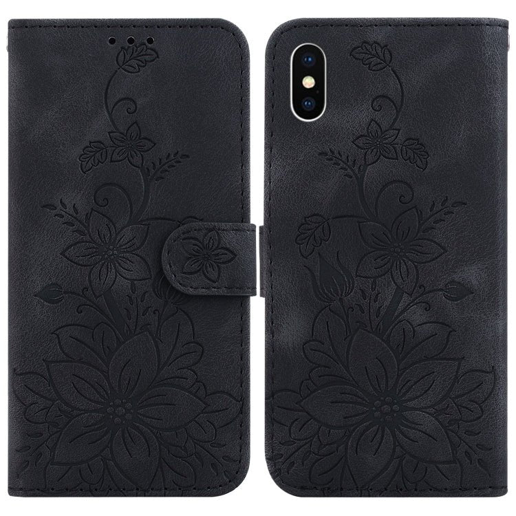 Lily Embossed Leather Phone Case, For iPhone 12 mini, For iPhone 11 Pro Max
