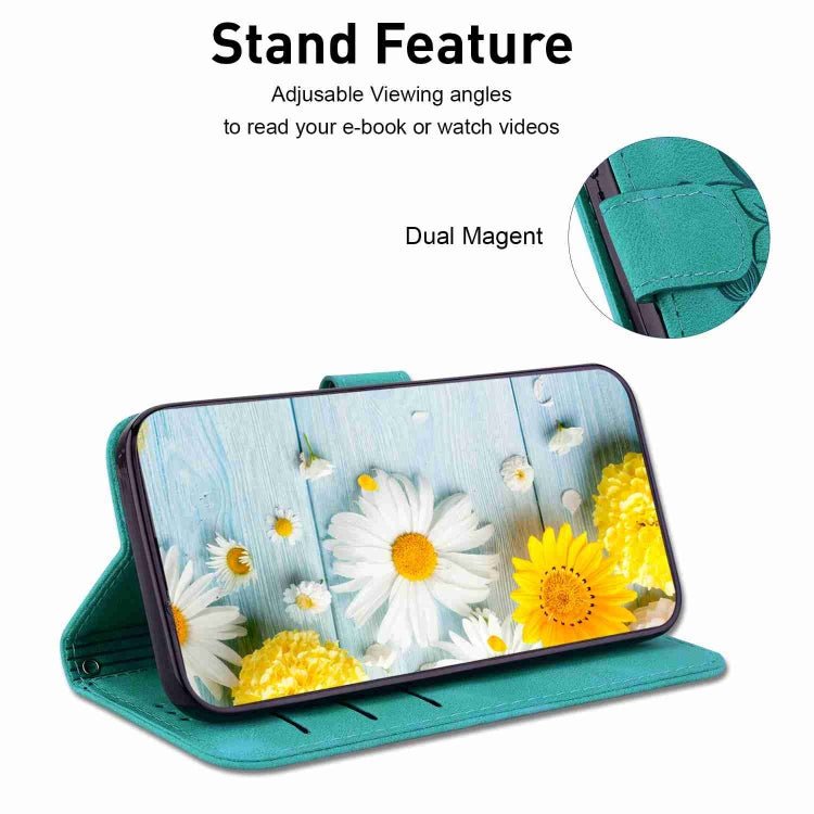 Lily Embossed Leather Phone Case, For iPhone 12 mini, For iPhone 11 Pro Max