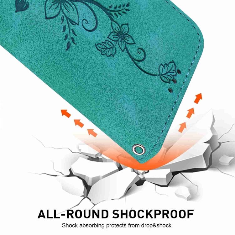 Lily Embossed Leather Phone Case, For iPhone 12 mini, For iPhone 11 Pro Max