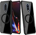 Magnetic Case for Oneplus 7 [Support Magsafe Charger] Non - Yellowing Clear Slim Fit Shockproof Protective Phone Case