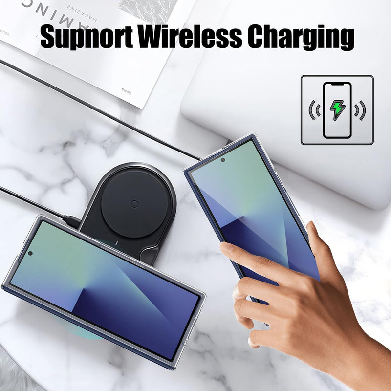 Magnetic Case for Samsung Galaxy Z Fold 7 with Privacy Screen Protector [Compatible with Magsafe],Ultra Thin Anti Yellowing Scratch Resistant Bumper Cover for Galaxy Z Fold 7 2025,Clear