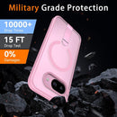 Magnetic for Google Pixel 9A Case with Stand (Compatible with Magsafe)(Military Grade Drop Protection) Slim Translucent Matte Shockproof with Invisible Kickstand Phone Case, Pink