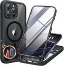 Magnetic for Iphone 16 Pro Case Full - Body Phone with Built - In Glass Screen Protector