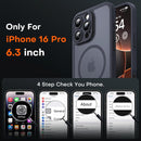 Magnetic for Iphone 16 Pro Case, Upgraded Full Camera Protection