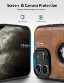 Magnetic for Iphone 16 Pro Leather Case