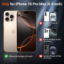 Magnetic for Iphone 16 Pro Max Case (Military Grade Drop Protection) Slim Translucent