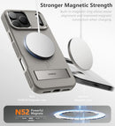 Magnetic for Iphone 17 Pro Max Case with Stand[Compatible with Magsafe] Slim Invisible Kickstand, Protective Anti - Fingerprint Phone Cove 6.9", Medium Grey