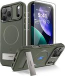 Magnetic for Iphone 17 Pro Max Case with Stand[Compatible with Magsafe] Slim Invisible Kickstand, Protective Anti - Fingerprint Phone Cove 6.9", Medium Grey