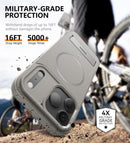 Magnetic for Iphone 17 Pro Max Case with Stand[Compatible with Magsafe] Slim Invisible Kickstand, Protective Anti - Fingerprint Phone Cove 6.9", Medium Grey